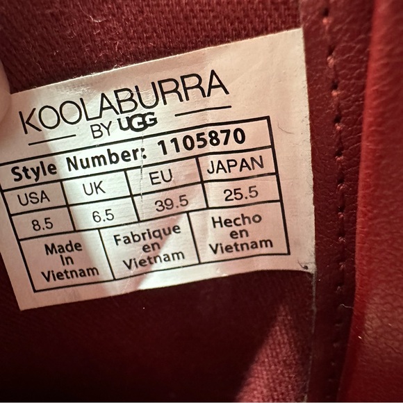 Koolaburra by UGG Amalea Suede Leather Ankle Bootie Amphora Red Women's Sz 8.5 - Picture 12 of 12